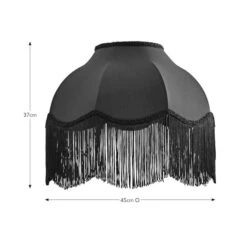 Carmona Fringed Satin Lamp Shade 23 Carmona Fringed Satin Lamp Shade -Dunelm Cheap Lighting Store 30923737 alt08