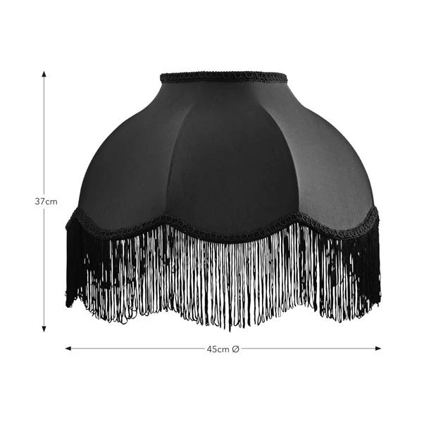 Carmona Fringed Satin Lamp Shade 4 Carmona Fringed Satin Lamp Shade - Image 4