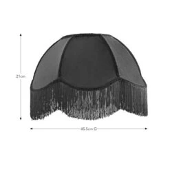 Carmona Fringed Velvet Lamp Shade -Dunelm Cheap Lighting Store 30923741 alt08