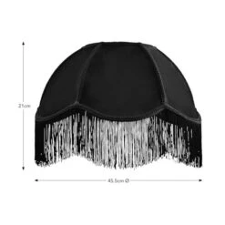 Carmona Fringed Velvet Lamp Shade -Dunelm Cheap Lighting Store 30923743 alt08