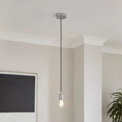 Charlie Industrial Adjustable Pendant Flex Ceiling Light Cable -Dunelm Cheap Lighting Store 30923781