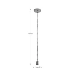 Charlie Industrial Adjustable Pendant Flex Ceiling Light Cable -Dunelm Cheap Lighting Store 30923781 alt08