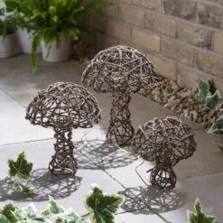 Set Of 3 Mushroom LED Indoor Outdoor Lights -Dunelm Cheap Lighting Store 30925201 alt01