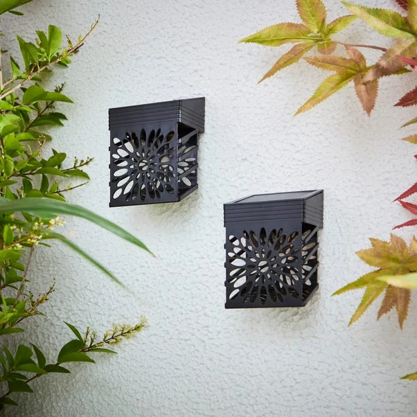 Set Of 2 Solar Metal Fence Lights 2 Set Of 2 Solar Metal Fence Lights - Image 2