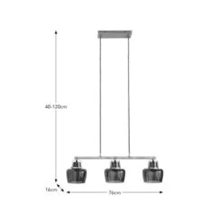 Auburn Modern 3 Light Adjustable Diner Ceiling Light -Dunelm Cheap Lighting Store 30968367 alt08